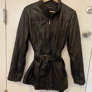 Jones New York Leather Jacket Size L